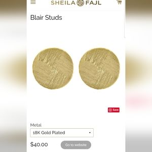 Sheila Fajl Blair Studs - Gold